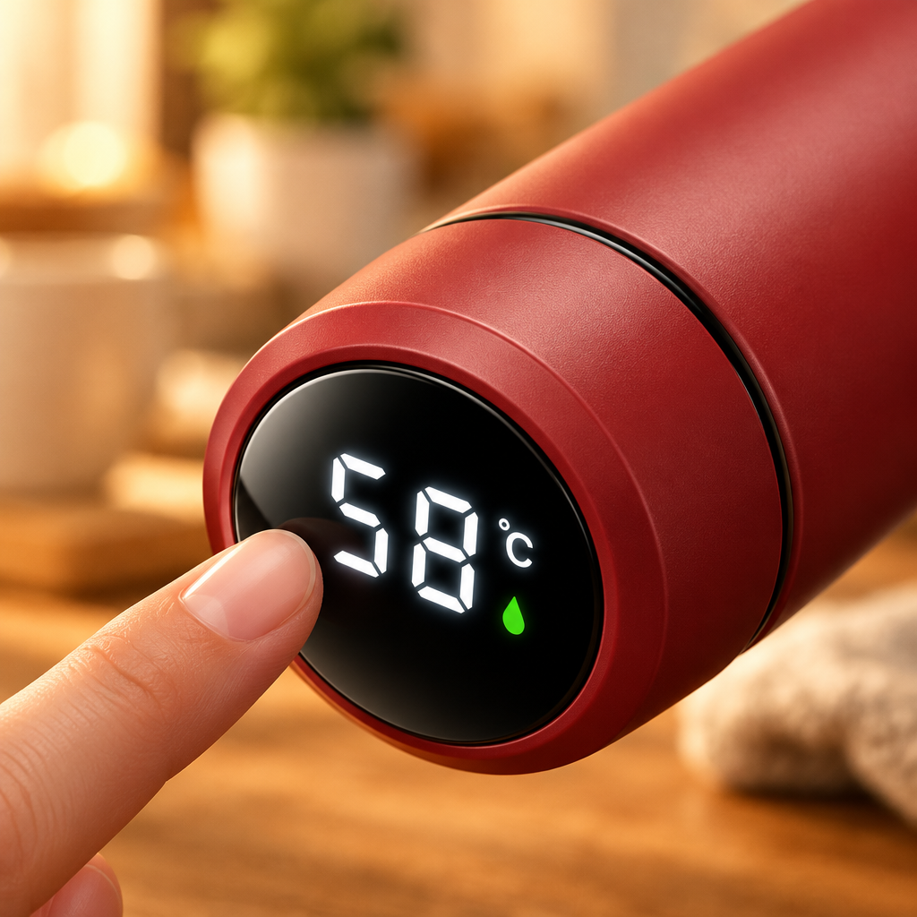Display della temperatura sul tappo del thermos Tepora